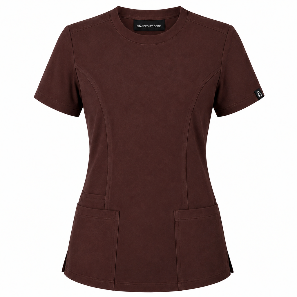 The Branded Top – Crew Neck Chocolate