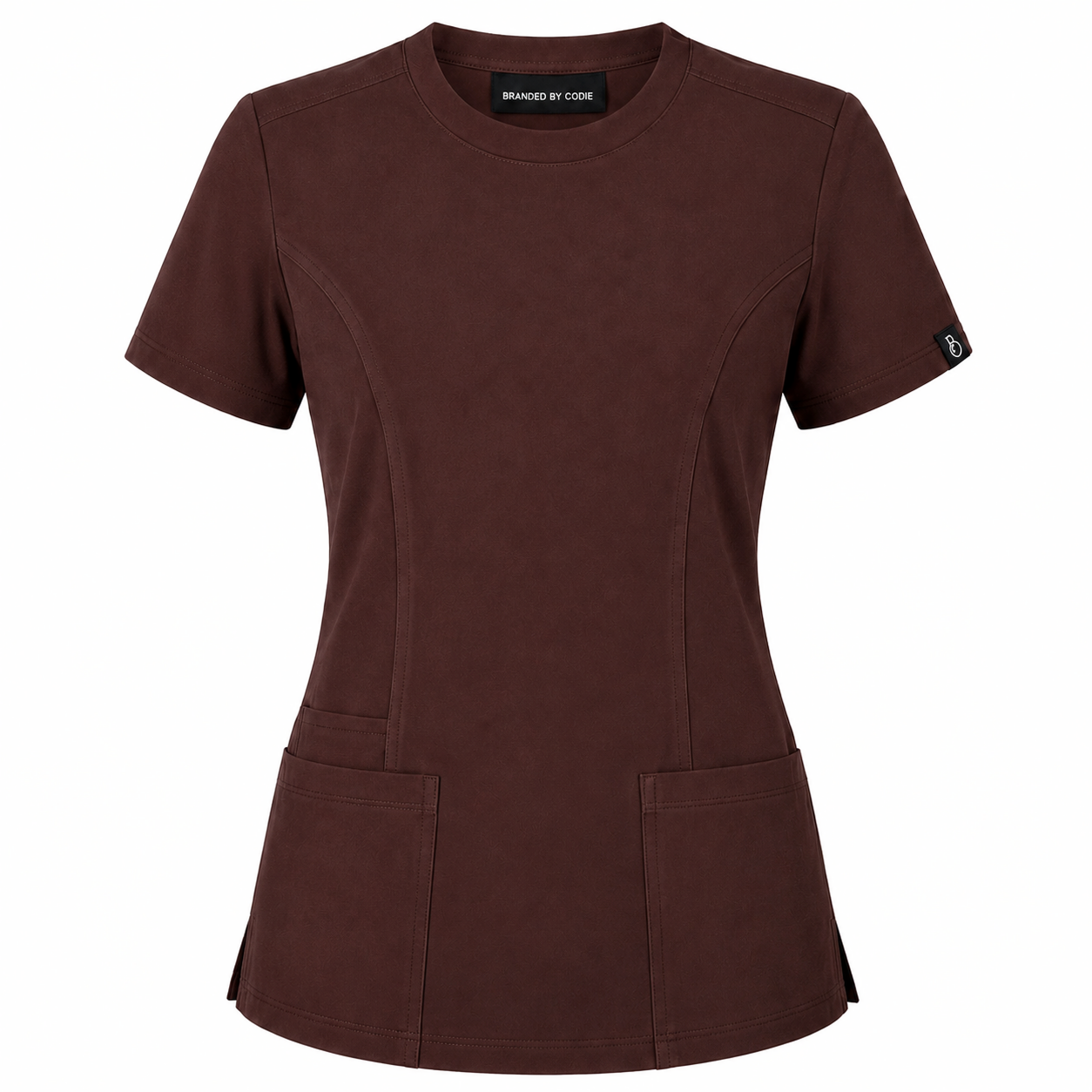 The Branded Top – Crew Neck Chocolate