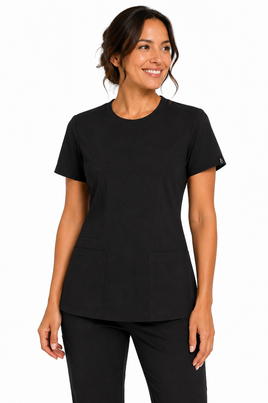 The Branded Top – Crew Neck Black