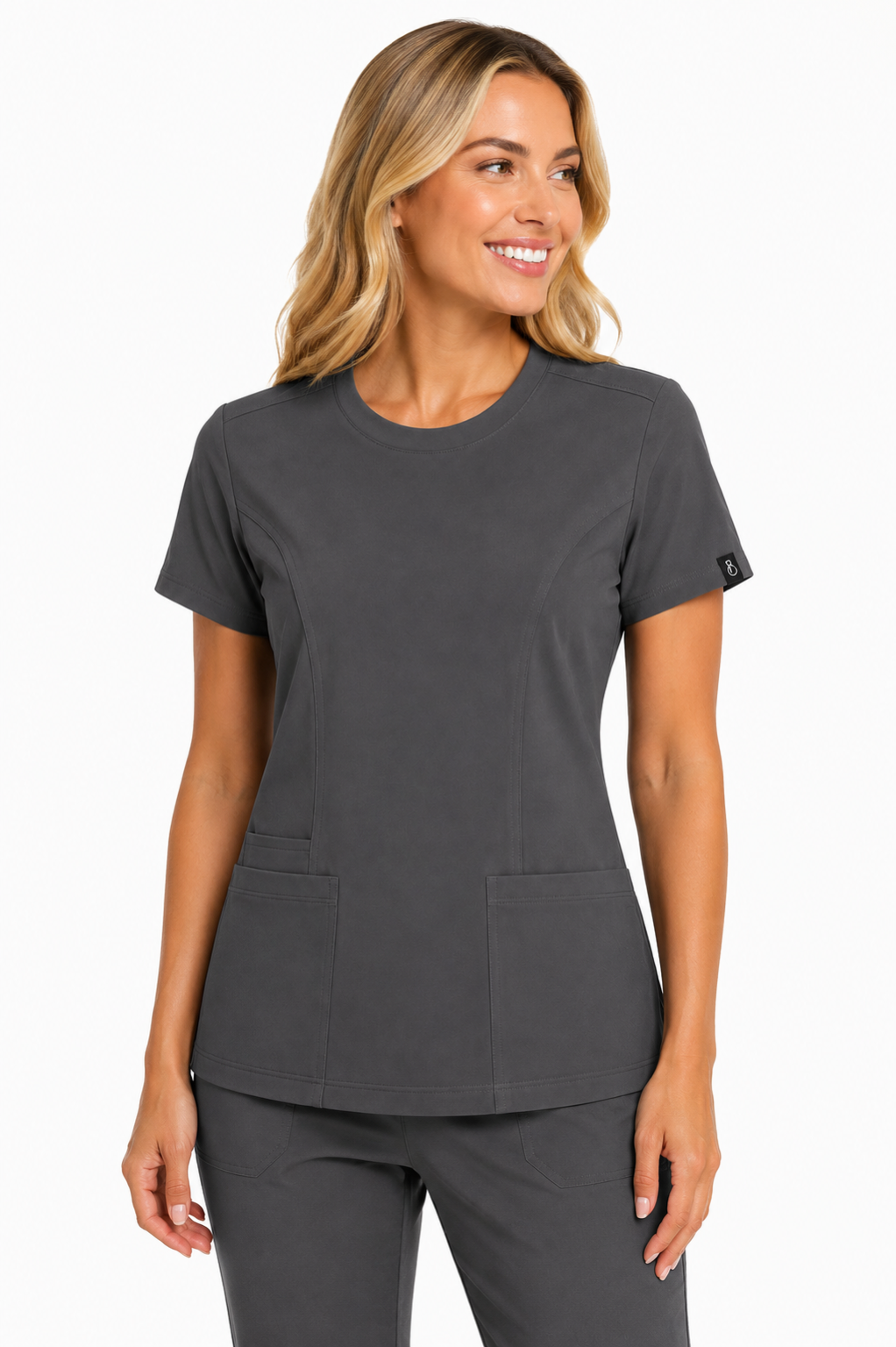 The Branded Top – Crew Neck Charcoal