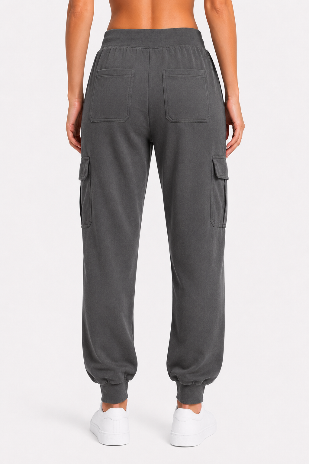 The Branded Trouser – Cuffed Cargo Charcoal