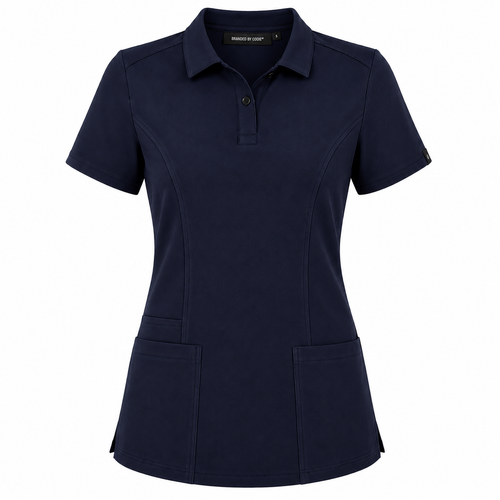 The Branded Top – Button Polo Midnight