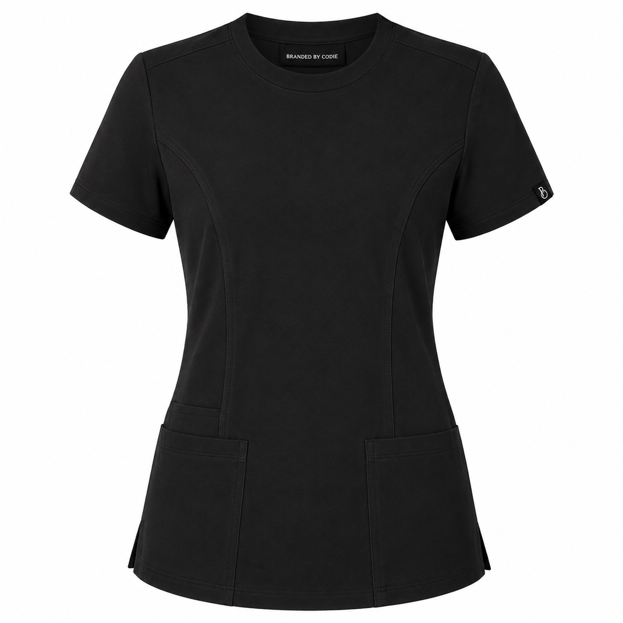 The Branded Top – Crew Neck Black